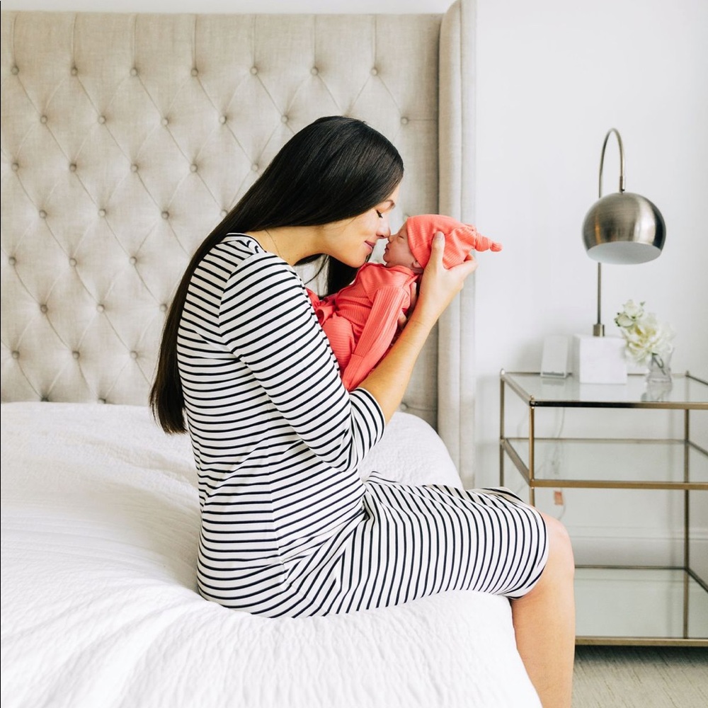 NWOT THE EVERYDAY DRESS - BLACK + WHITE STRIPE